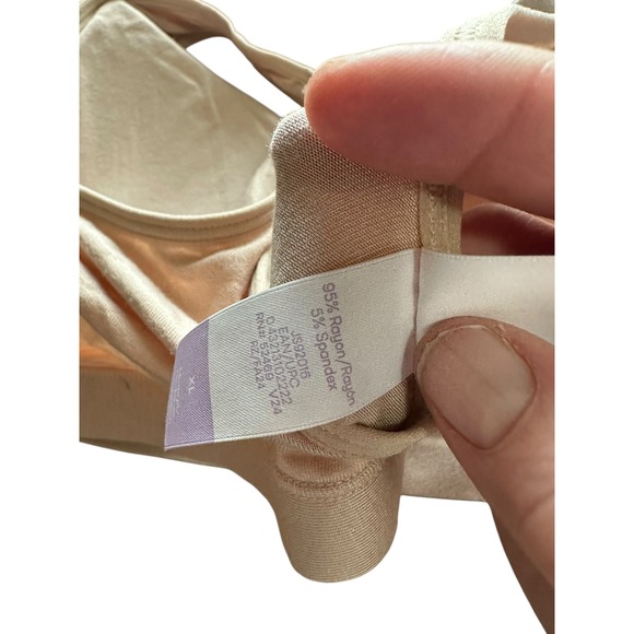 JOYSFUN Maternity Nursing Bra Beige Wrap Front Wirefree Comfort XL - Picture 8 of 9